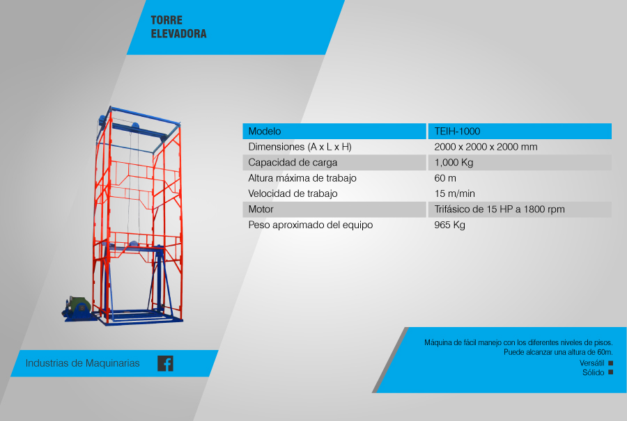 fabricacion de torre elevadora